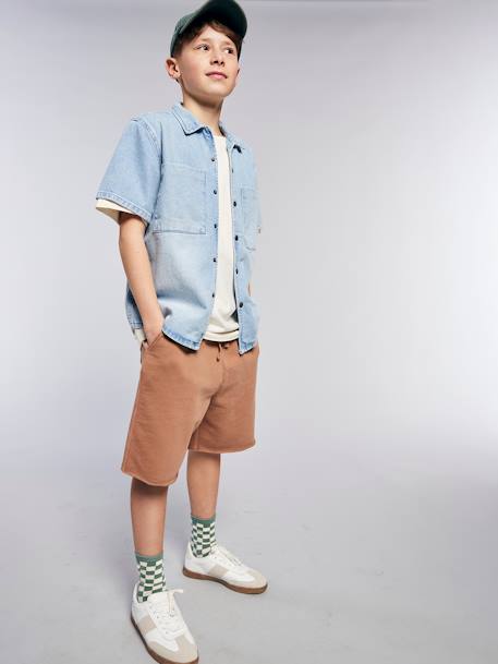 Lot de 2 bermudas effet délavé noix de pécan 2 - vertbaudet enfant 
