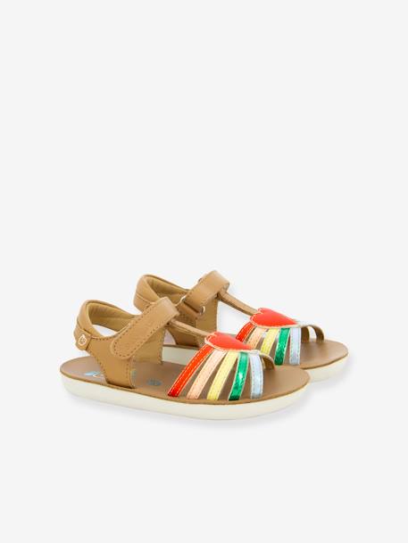 Sandales enfant Goa Salomé camel+rose 2 - vertbaudet enfant 