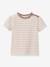 Tee-shirt marinière fille tissu Liberty coton bio manches courtes rose 1 - vertbaudet enfant 