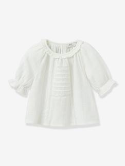 -Blouse broderie anglaise en gaze de coton