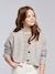 Gilet court fille écru+gris chiné 4 - vertbaudet enfant 