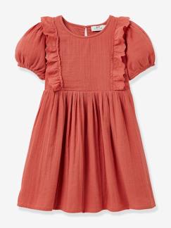 -Robe fille en gaze de coton biologique