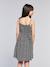 Robe courte à bretelles motifs fleurs gris imprimé 7 - vertbaudet enfant 