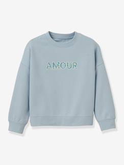 -Sweat fille à messageen coton Liberty en coton bio