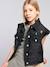 Veste en jean oversize sans manches fille denim gris 1 - vertbaudet enfant 