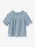 Chemise fille en gaze - coton biologique bleu jean+vert sauge 3 - vertbaudet enfant 