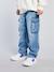Jean garçon loose battle denim bleached+denim gris 1 - vertbaudet enfant 
