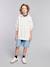 Bermuda motif damier forme loose denim bleached 1 - vertbaudet enfant 
