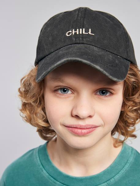 Casquette « Chill » enfant anthracite+vert d'eau+violet 1 - vertbaudet enfant 