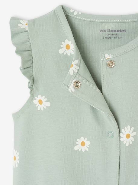 Lot de 2 combishorts de nuit bébé fleuris vert sauge 5 - vertbaudet enfant 