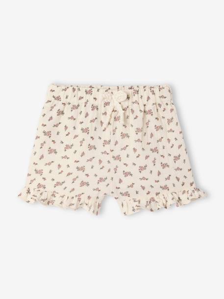 Lot de 2 shorts naissance 1 uni + 1 imprimé rose 5 - vertbaudet enfant 