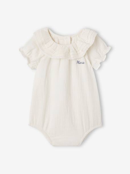 Body naissance col volanté écru 7 - vertbaudet enfant 