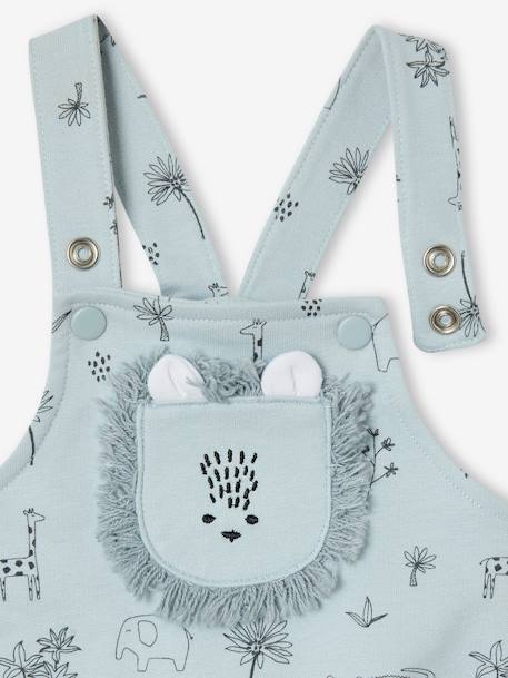 Ensemble 3 pièces naissance salopette + body + foulard bleu 5 - vertbaudet enfant 