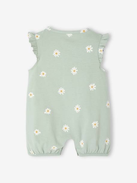 Lot de 2 combishorts de nuit bébé fleuris vert sauge 4 - vertbaudet enfant 