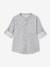 Chemise fleurie à col Mao garçon beige imprimé+bleu imprimé 4 - vertbaudet enfant 