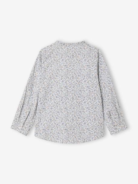 Chemise fleurie à col Mao garçon beige imprimé+bleu imprimé 5 - vertbaudet enfant 