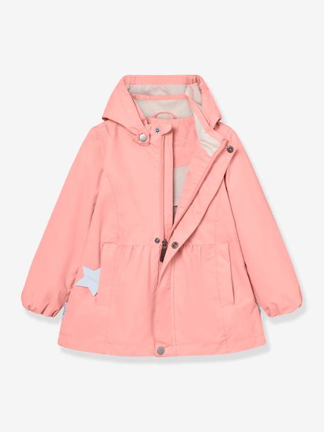 Veste mi-saison imperméable fille MATSILA bois de rose+jaune pastel 2 - vertbaudet enfant 