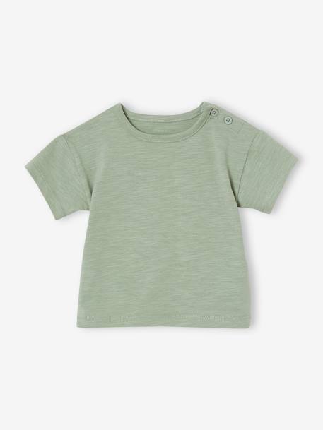 Coffret 3 pièces tee-shirt + salopette personnalisable + doudou bébé vert sauge 4 - vertbaudet enfant 