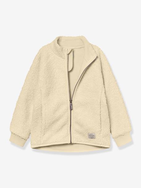 Veste en teddyfleece avec fermeture éclair MATCEDRIC sable+vert 2 - vertbaudet enfant 