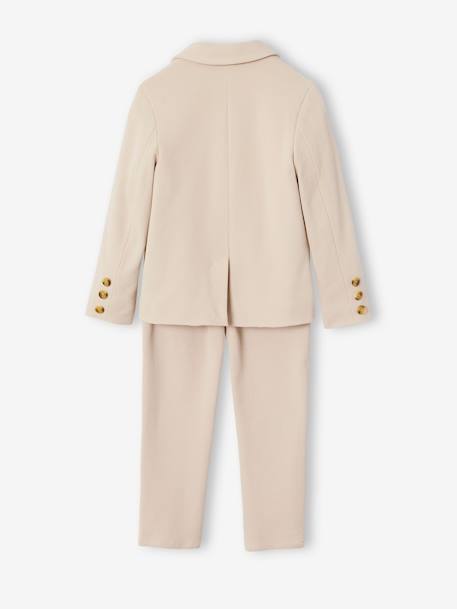 Ensemble céremonie chemise col Mao, veste et pantalon garçon beige+bleu ciel+vert d'eau 7 - vertbaudet enfant 