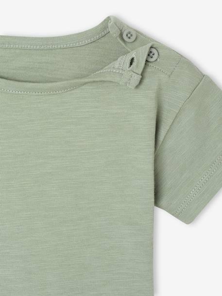 Coffret 3 pièces tee-shirt + salopette personnalisable + doudou bébé vert sauge 8 - vertbaudet enfant 