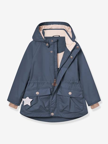 Parka mi-saison fille MATALLURE bleu foncé+marine+tomette 2 - vertbaudet enfant 