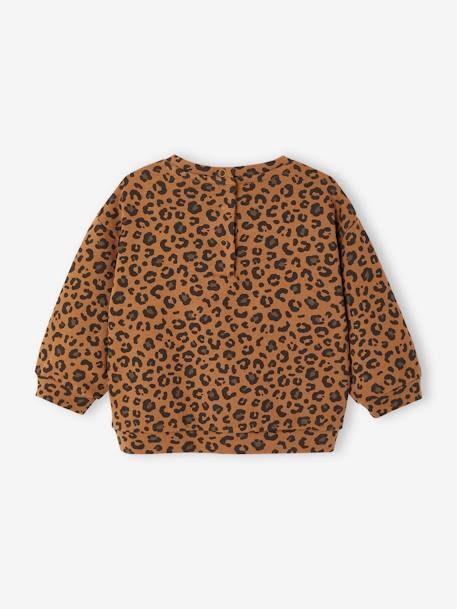 Sweat bébé léopard coeur doré capsule famille beige+gris foncé 5 - vertbaudet enfant 