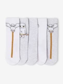Lot de 5 paires mi-chaussettes Harry Potter Glitter Hedwige  - vertbaudet enfant