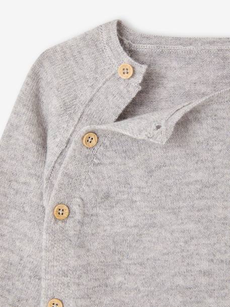 Ensemble naissance pull pantalon laine et cachemire personnalisable gris chiné 7 - vertbaudet enfant 