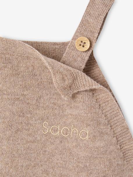 Barboteuse bébé laine et cachemire personnalisable beige chiné 6 - vertbaudet enfant 