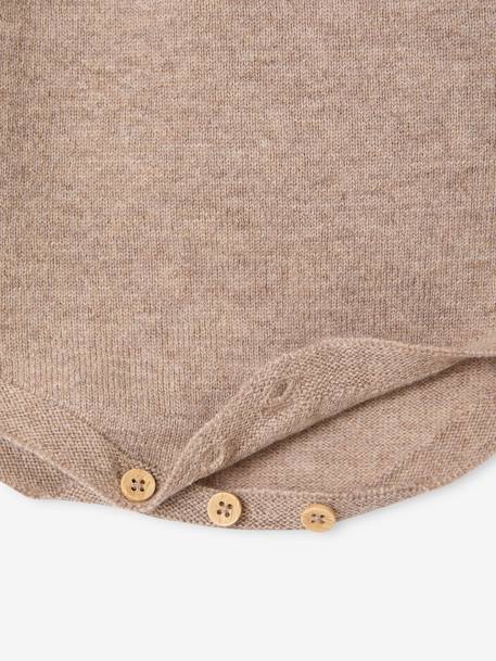 Barboteuse bébé laine et cachemire personnalisable beige chiné 7 - vertbaudet enfant 