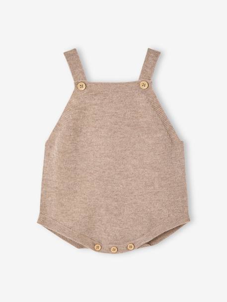Barboteuse bébé laine et cachemire personnalisable beige chiné 4 - vertbaudet enfant 