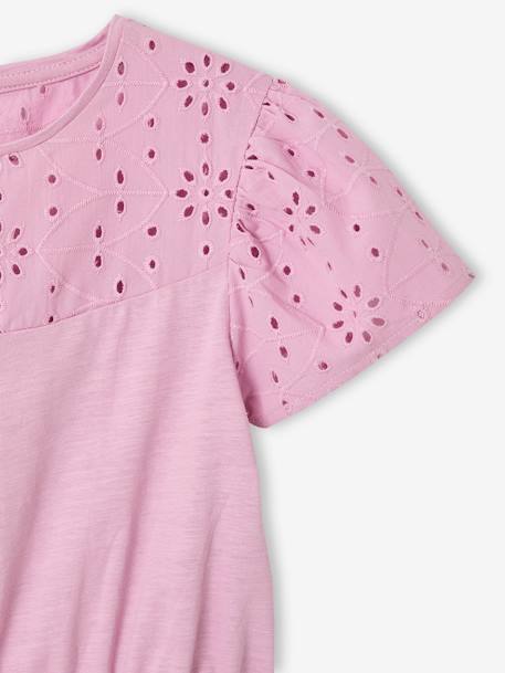 Robe détails en broderie anglaise fille bleu pâle+corail+lilas+mauve+vert sauge 12 - vertbaudet enfant 