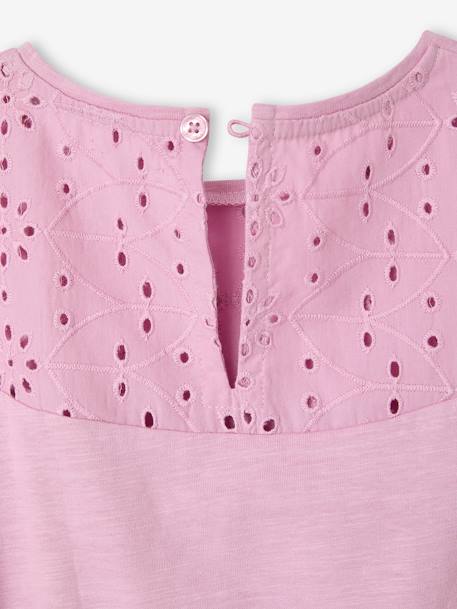 Robe détails en broderie anglaise fille bleu pâle+corail+lilas+mauve+vert sauge 14 - vertbaudet enfant 