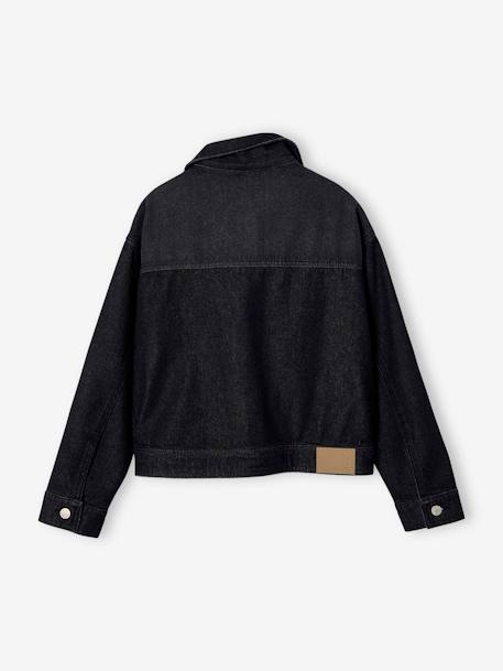 Veste en jean oversize fille denim gris 6 - vertbaudet enfant 