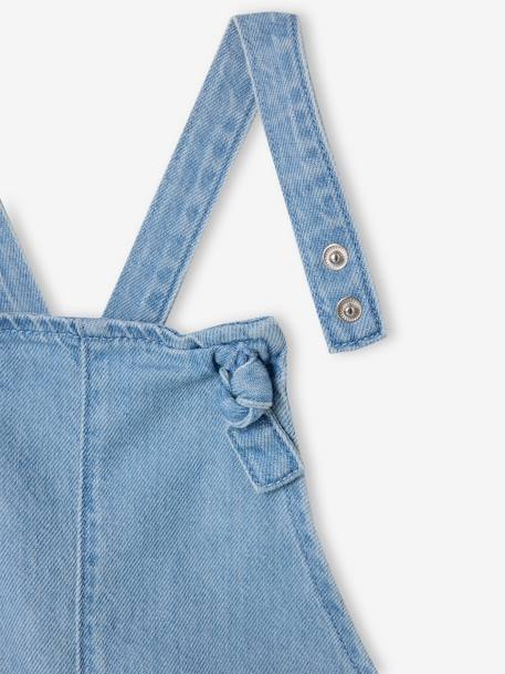 Salopette courte en denim léger fille bleu 3 - vertbaudet enfant 