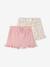 Lot de 2 shorts naissance 1 uni + 1 imprimé rose 1 - vertbaudet enfant 