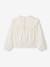 Blouse bi- matière fille détails en broderie anglaise écru 2 - vertbaudet enfant 