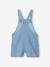 Salopette courte en denim léger fille bleu 2 - vertbaudet enfant 
