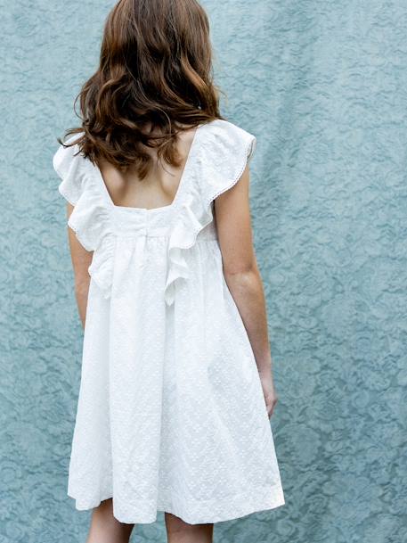 Robe fille Simone - Cortège Plume- écru 3 - vertbaudet enfant 