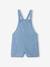 Salopette courte en denim léger fille bleu 1 - vertbaudet enfant 