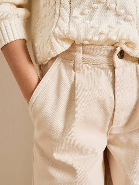 Pantalon large fille sable 6 - vertbaudet enfant 