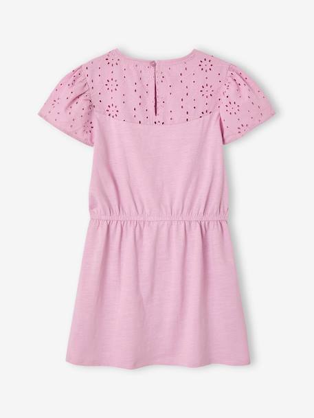 Robe détails en broderie anglaise fille bleu pâle+corail+lilas+mauve+vert sauge 11 - vertbaudet enfant 