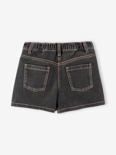 Jupe short en jean Fille anthracite 2 - vertbaudet enfant 