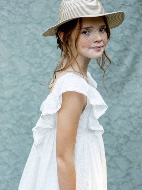 Robe fille Simone - Cortège Plume- écru 6 - vertbaudet enfant 