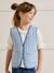 Veste matelassée sans manches fille vichy brodé carreaux bleu 6 - vertbaudet enfant 
