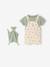 Coffret 3 pièces tee-shirt + salopette personnalisable + doudou bébé vert sauge 11 - vertbaudet enfant 
