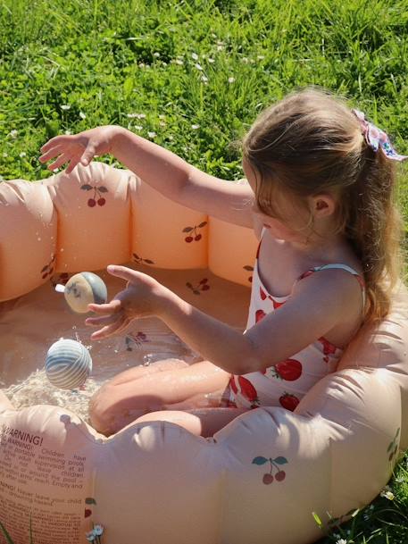 Maillot de bain 1 pièce fille motifs fraises rouge 4 - vertbaudet enfant 