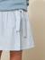 Jupe-short en seersucker fille rayé bleu 3 - vertbaudet enfant 