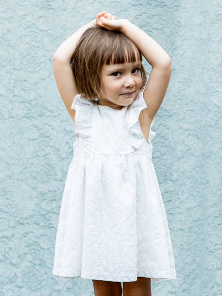 Robe brodée Sarah fille - cortège Plume - écru 6 - vertbaudet enfant 